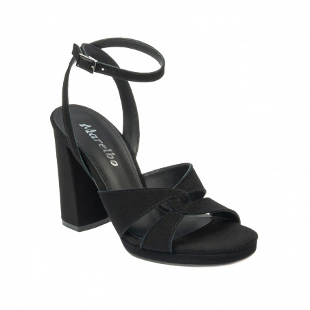 Damensandalen 1347 schwarz Velours