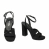 Damensandalen 1347 schwarz Velours