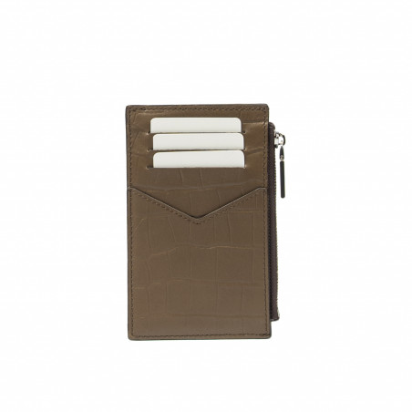 Portemonnaie 209g 01 Krokodil Dunkelbraun