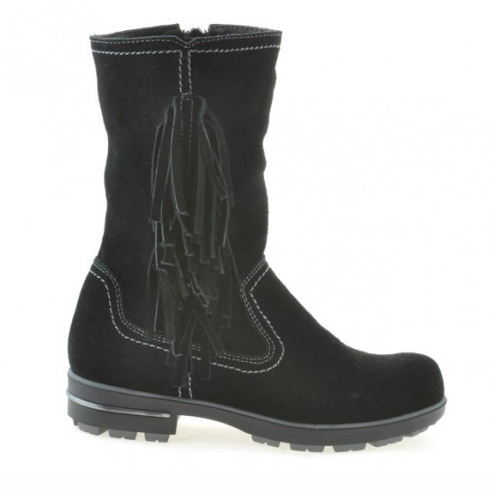 Kinderstiefel 3208 schwarz Velours Kinderstiefel 3208 schwarz Velours