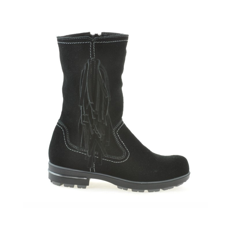 Kinderstiefel 3208 schwarz Velours