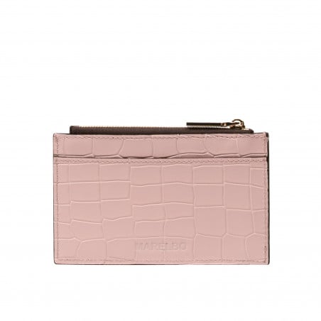 Kartenetui 209g Croco Rosa Puder