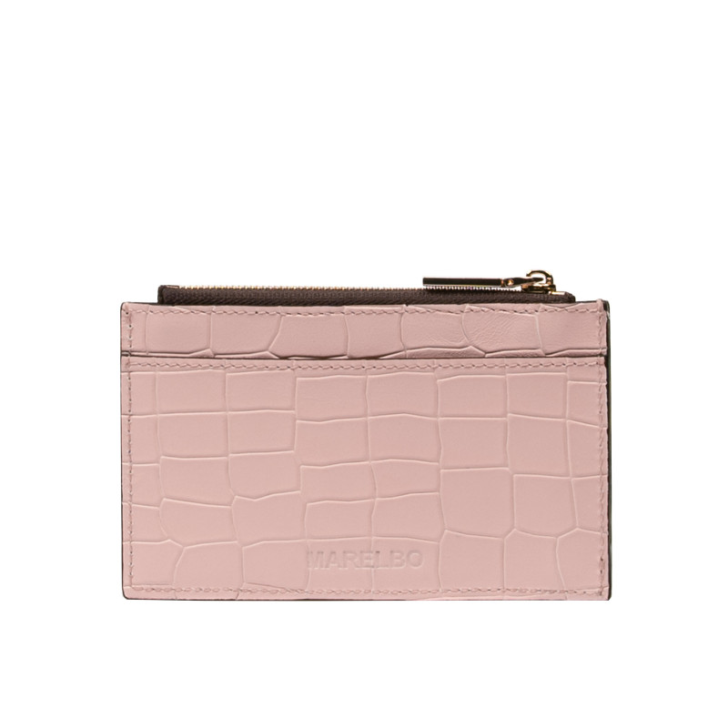 Kartenetui 209g Croco Rosa Puder