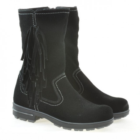 Kinderstiefel 3208 schwarz Velours