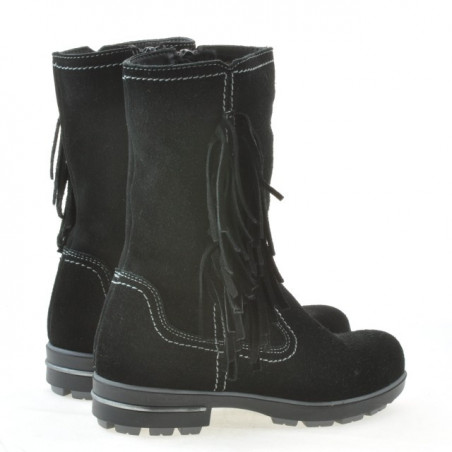 Kinderstiefel 3208 schwarz Velours