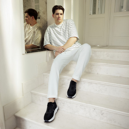 Herren Freizeitschuhe/Sportschuhe 986 schwarz kombiniert lifestyle