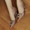 Elegante Damenschuhe 1339 Satin Nude lifestyle