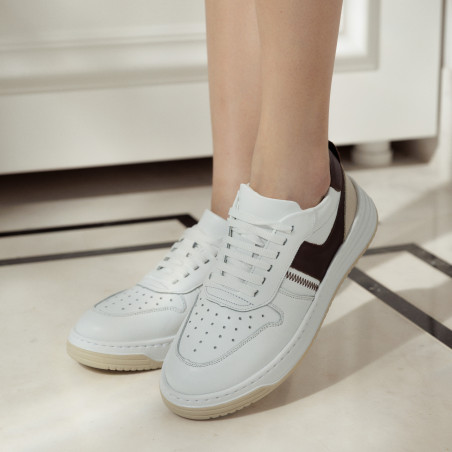 Damen Sportschuhe 6088 weiß+beige lifestyle