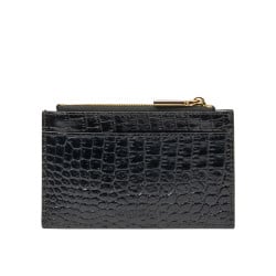 Kartenetui 209g Kroko Lack Schwarz