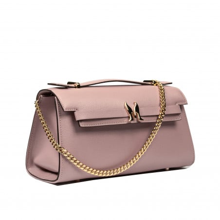 Damentasche 041g puderrosa Safiano Schultertasche