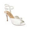 Damensandalen 1351 weißer Satin