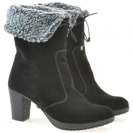 Damenstiefel 3266 schwarz Velours
