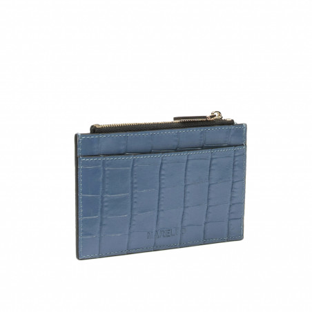 Kartenetui 209g Croco Himmelblau