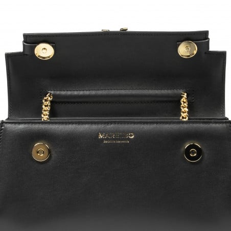 Damentasche Schultertasche 041g schwarz Nappa