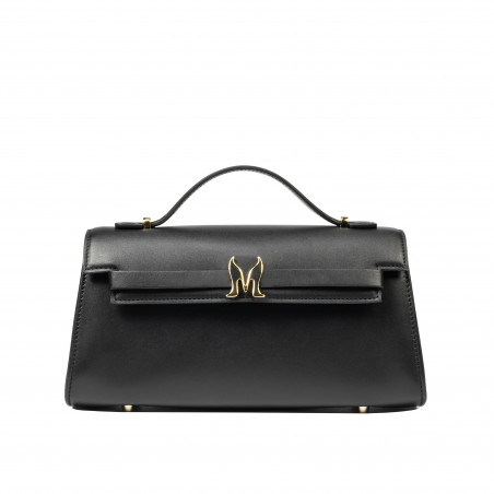 Damentasche Schultertasche 041g schwarz Nappa