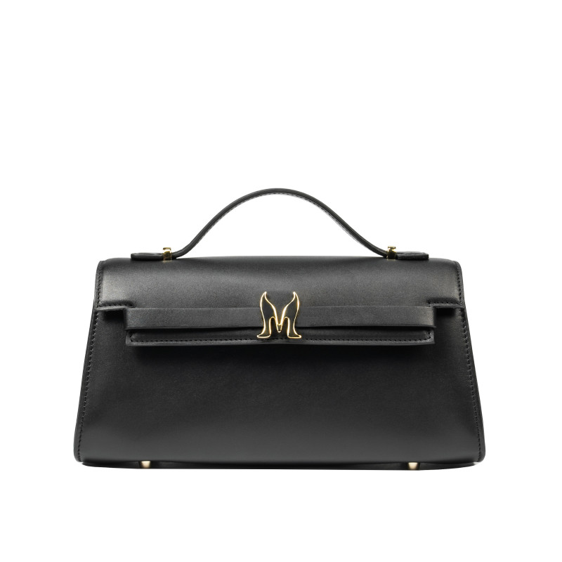 Damentasche Schultertasche 041g schwarz Nappa