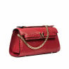 Schultertasche für Damen 041g in Rot Kroko
