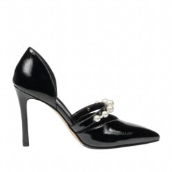Elegante Damenschuhe 1350 Lack Schwarz.