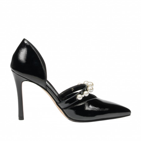 Elegante Damenschuhe 1350 Lack Schwarz