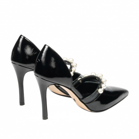 Elegante Damenschuhe 1350 Lack Schwarz