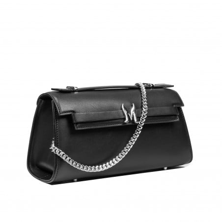 Damentasche Schultertasche 041g 01 schwarz Napa