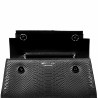 Damentasche Schultertasche 041g 01 Kroko schwarz