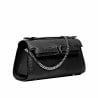 Damentasche Schultertasche 041g 01 Kroko schwarz