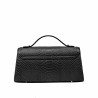 Damentasche Schultertasche 041g 01 Kroko schwarz