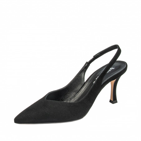 Damen Sandalen 1343 schwarz Velours