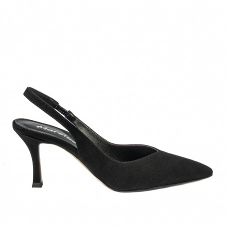 Damen Sandalen 1343 schwarz Velours