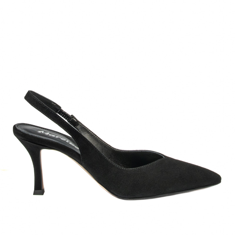 Damen Sandalen 1343 schwarz Velours