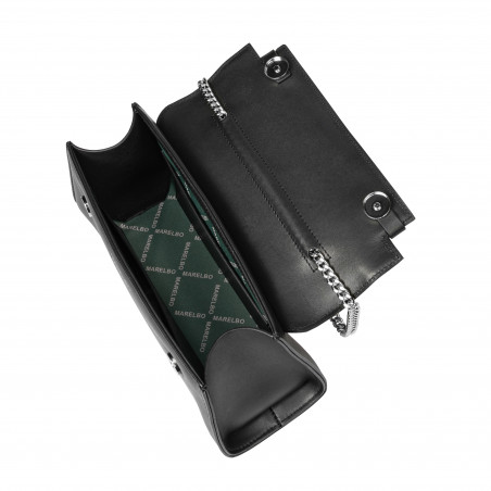Damentasche Schultertasche 041g 01 schwarz Napa