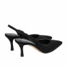 Damen Sandalen 1343 schwarz Velours