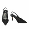 Damen Sandalen 1343 schwarz Velours