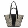 Damenstrandtasche 044g 01 Raffia Schwarz