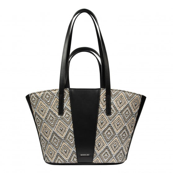 Damenstrandtasche 044g 01 Raffia Schwarz Damenstrandtasche 044g 01 Raffia Schwarz