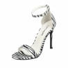 Damen Sandalen 1349 Satin Zebra Weiß