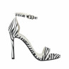 Damen Sandalen 1349 Satin Zebra Weiß