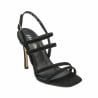 Damen Sandalen 1345 schwarzes Veloursleder