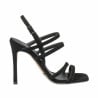 Damen Sandalen 1345 schwarzes Veloursleder