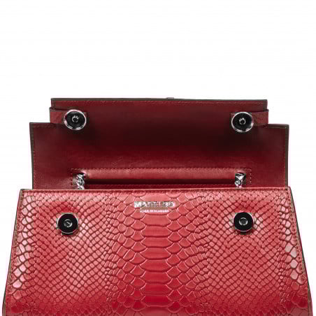 Damentasche Schultertasche 041g 01 Croco Rot