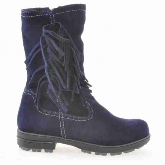 Kinderstiefel 3208 Indigo Veloursleder Kinderstiefel 3208 Indigo Veloursleder