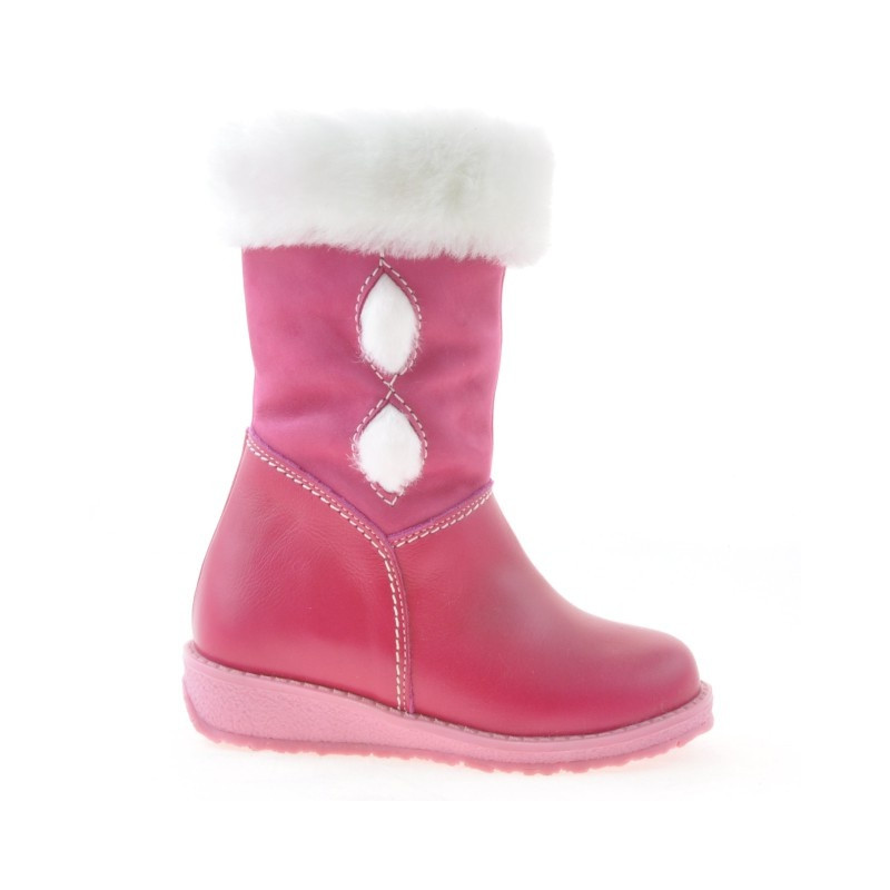 Kleine Kinderstiefel 24c rosa kombiniert