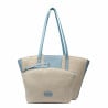 Damentasche Strand 044g 01 Blauer Himmel+Raffia