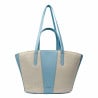 Damentasche Strand 044g 01 Blauer Himmel+Raffia