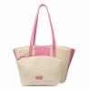 Damentasche für den Strand 044g 01 Barbie-Rosa+Raffia