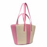 Damentasche für den Strand 044g 01 Barbie-Rosa+Raffia