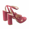 Damen Sandalen 1347 Rosa Veloursleder