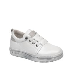 Kinder Schuhe 2028 weiß Perlglanz kombiniert