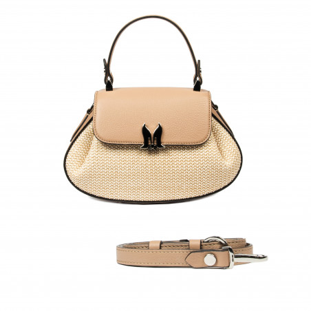 Dametasche 042g 01biz nude+Raffia